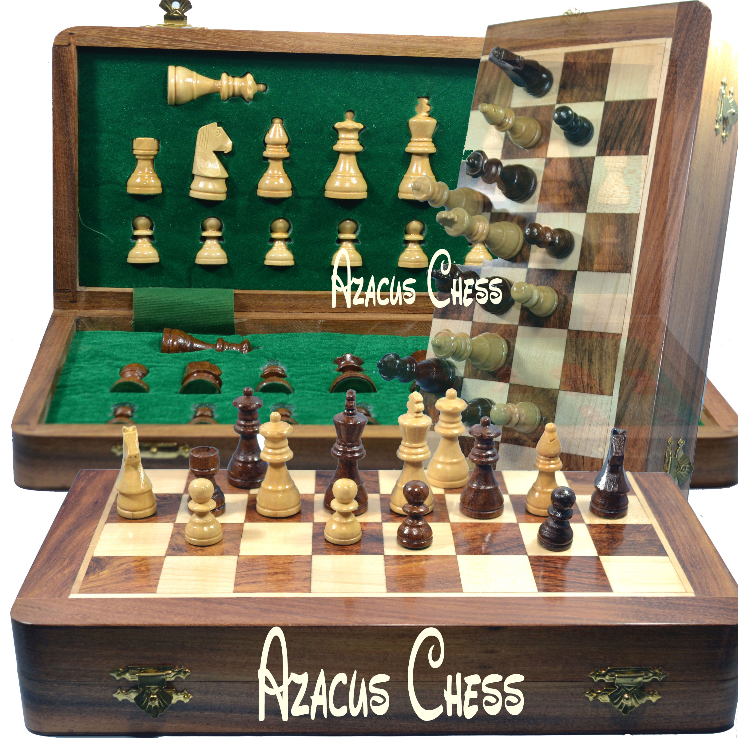 SOUVNEAR Wooden Handcrafted Foldable Magnetic Chess Board Set with 34 Magnetic Pieces for 2 Players Kids and Adults (12x12 Inches, Brown Yellow) - Toys and Games | Buy online on ZillyBuy