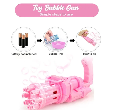 8-Hole battery operated Bubbles Gun Toys for Boys and Girls - Toys and Games | Buy online on ZillyBuy