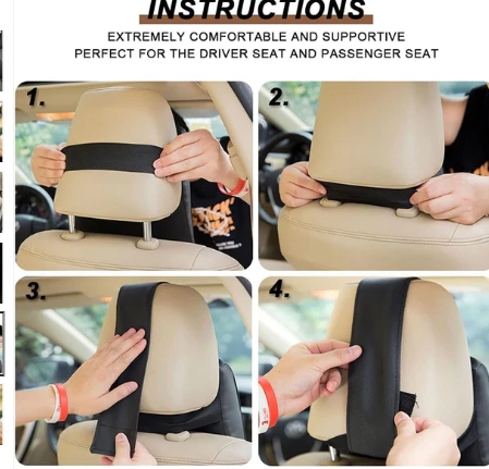 Car Neck Headrest Memory Foam Pillow (1 Pc): - Car and Shoe Care | Buy online on ZillyBuy