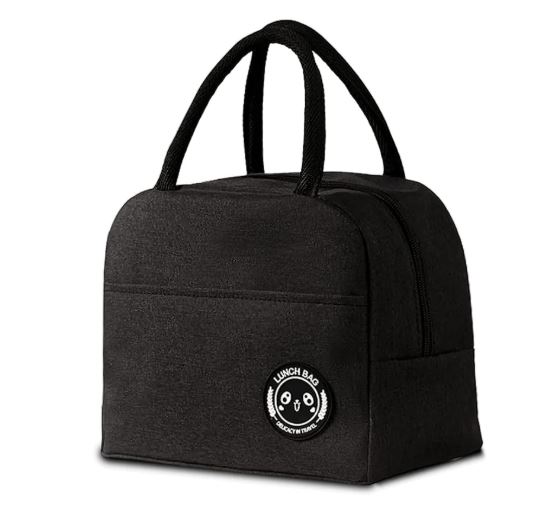 KDR Insulated Lunch Bags for Women Work Student Kids to School Waterproof Thermal Cooler Tote Bag Picnic Organizer Storage Tiffin Box Portable and Reusable (Black) - Stationery | Buy online on ZillyBuy