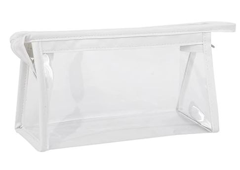 AQBAH Polyethylene Large Capacity Big Pencil Pouch For Girls&Boys,Transparent Pen Bag Organizer For School,Collage,Office,Cute Cosmetic Bag For Girls,Multi-Purpose Stationary Bag Pack Of 1(White) - Stationery | Buy online on ZillyBuy