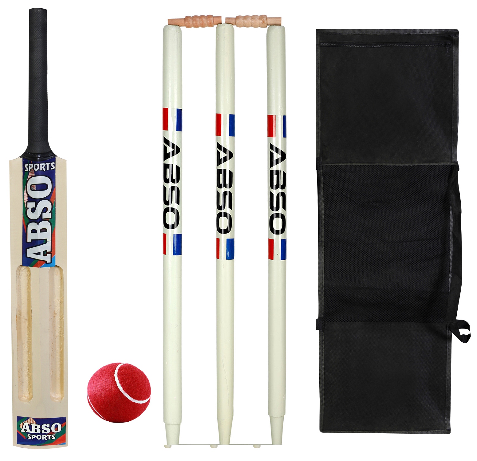 Abso Wooden Tennis Cricket kit with Scoop Bat Size 2 No Soft Tennis Ball Age 4-5 Yrs Cricket Kit - Toys and Games | Buy online on ZillyBuy