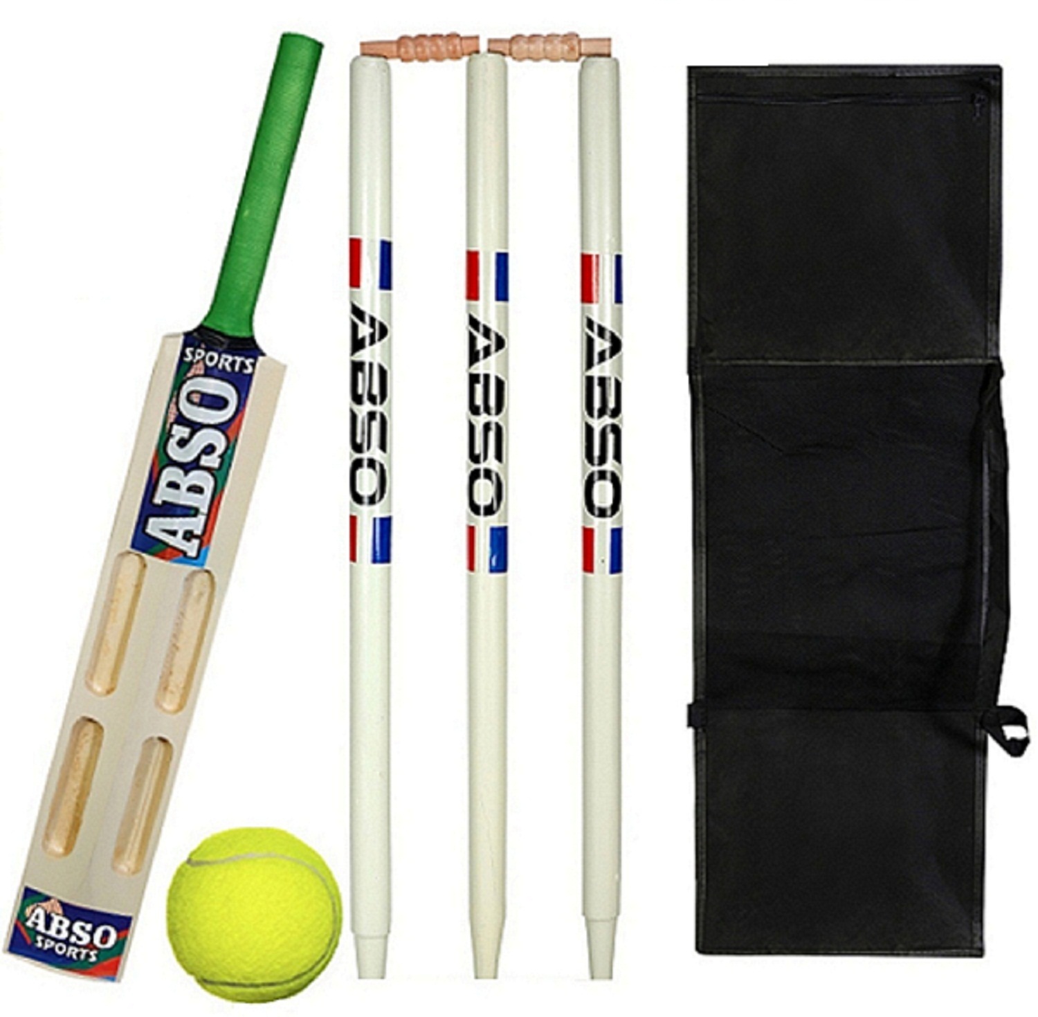 Abso Poplar Willow Tennis Cricket Kit with 4 Scoop Bat Size 2 No. Age group 5-7 years Cricket Kit - Toys and Games | Buy online on ZillyBuy