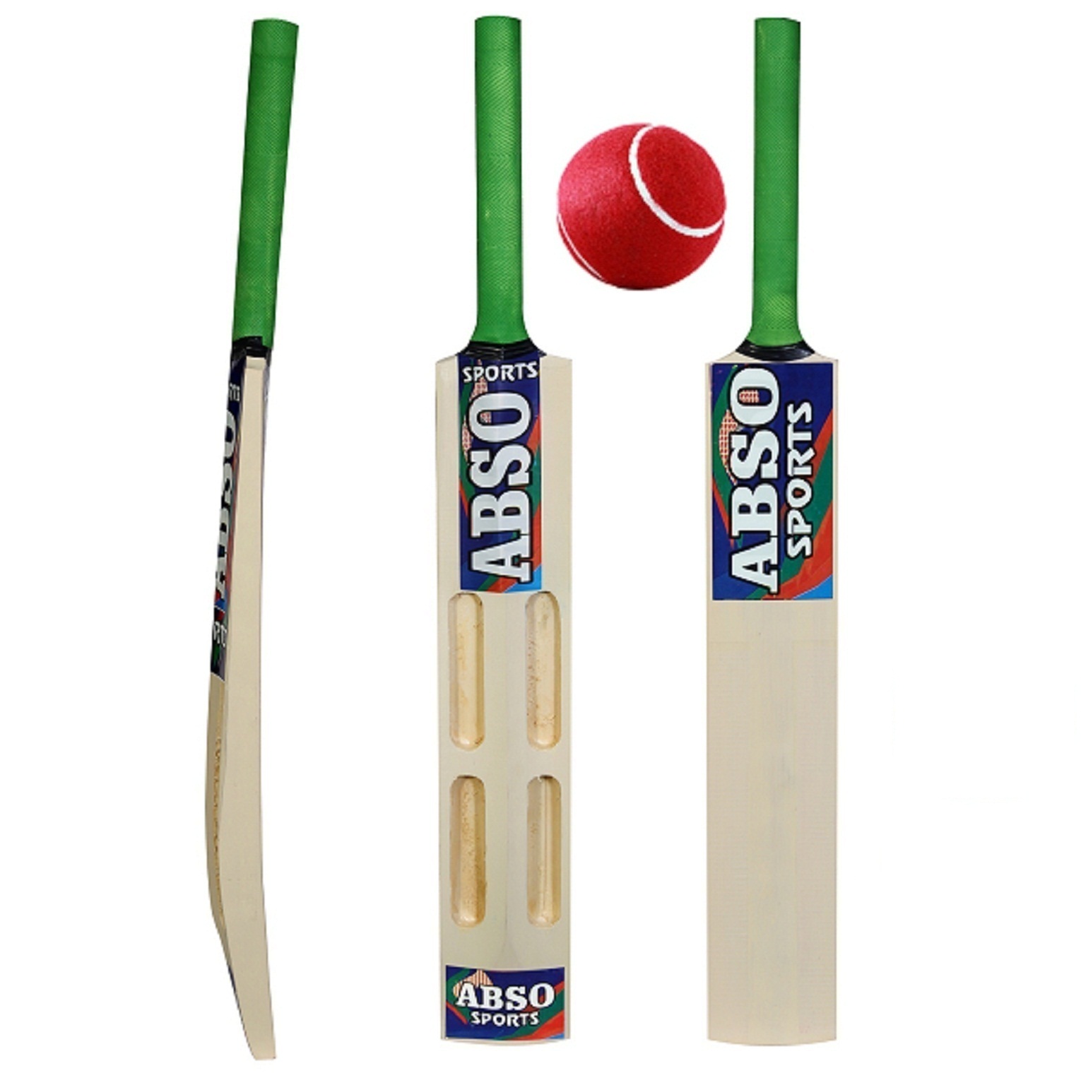 Abso Youth Wooden Cricket Bat and Ball with 4 SCOOP Design Size 2 (Ages 4-5 years) Cricket Kit - Toys and Games | Buy online on ZillyBuy