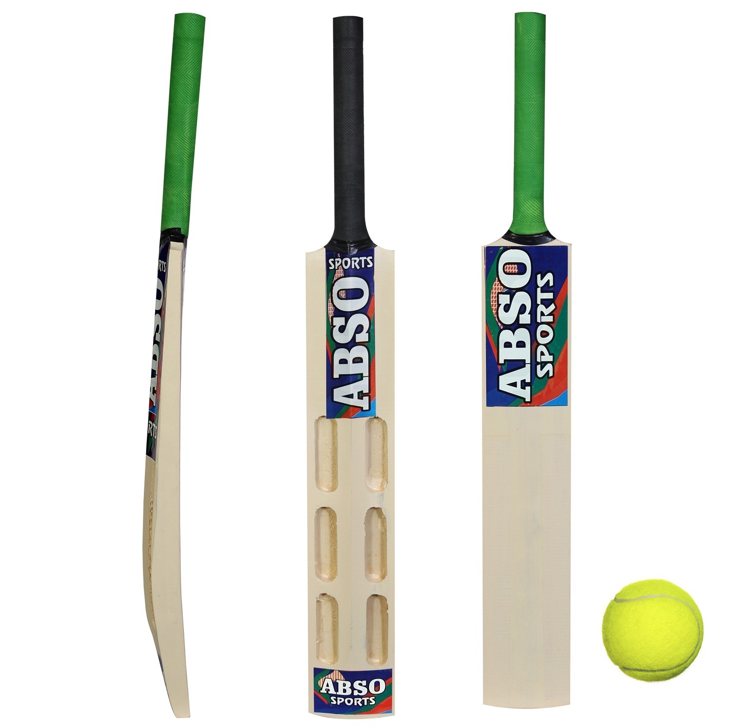 Abso Youth Wooden Cricket Bat and Ball with 6 SCOOP Design Size 2 (Ages 4-5 years) Cricket Kit - Toys and Games | Buy online on ZillyBuy