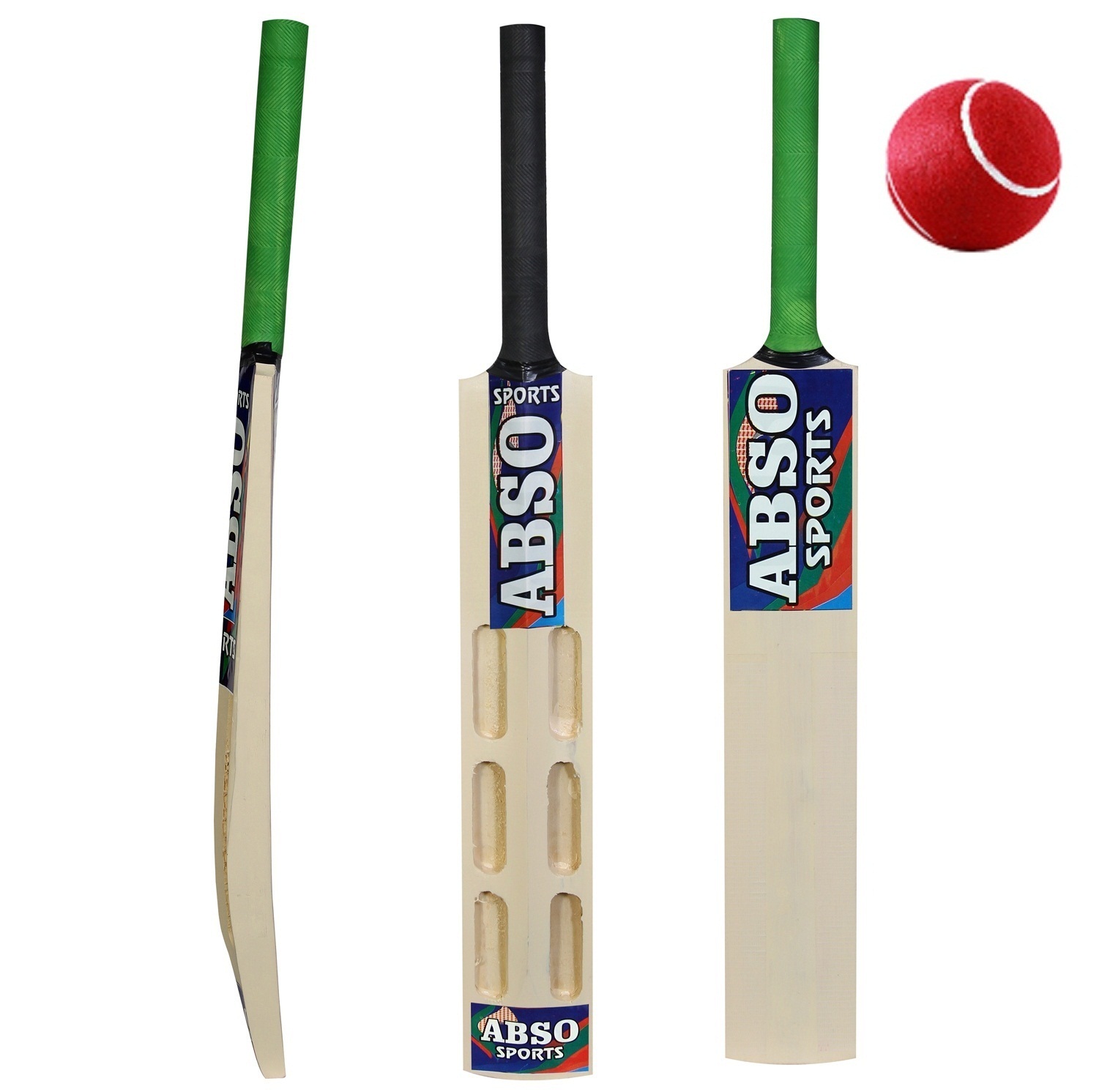 Abso Stylish Wooden Cricket Bat and Ball With 6 SCOOP Design Age 13-14 years Size 6 Cricket Kit - Toys and Games | Buy online on ZillyBuy