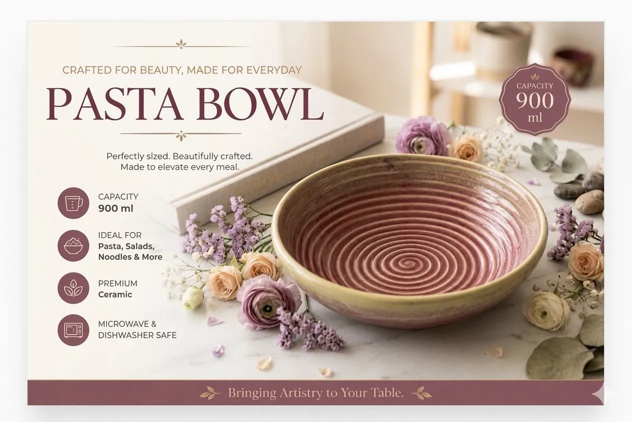 VINTAGE PINK PASTA BOWL pink