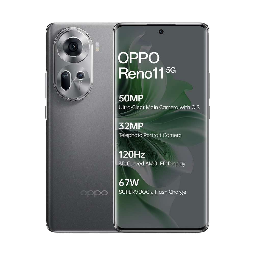Oppo Reno 11 5G 8GB 256GB Rock Grey - Mobile Phone | Buy online on ZillyBuy