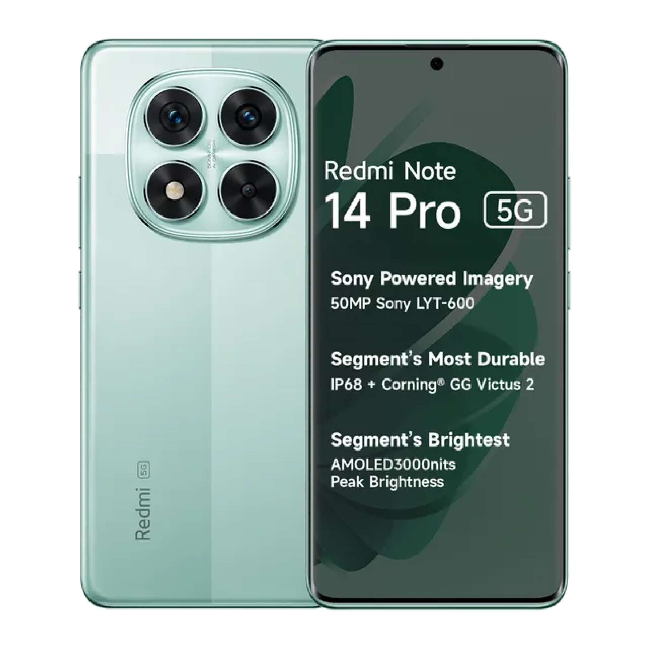 Redmi Note 14 Pro 5G 8GB 128GB Ivy Green - Mobile Phone | Buy online on ZillyBuy