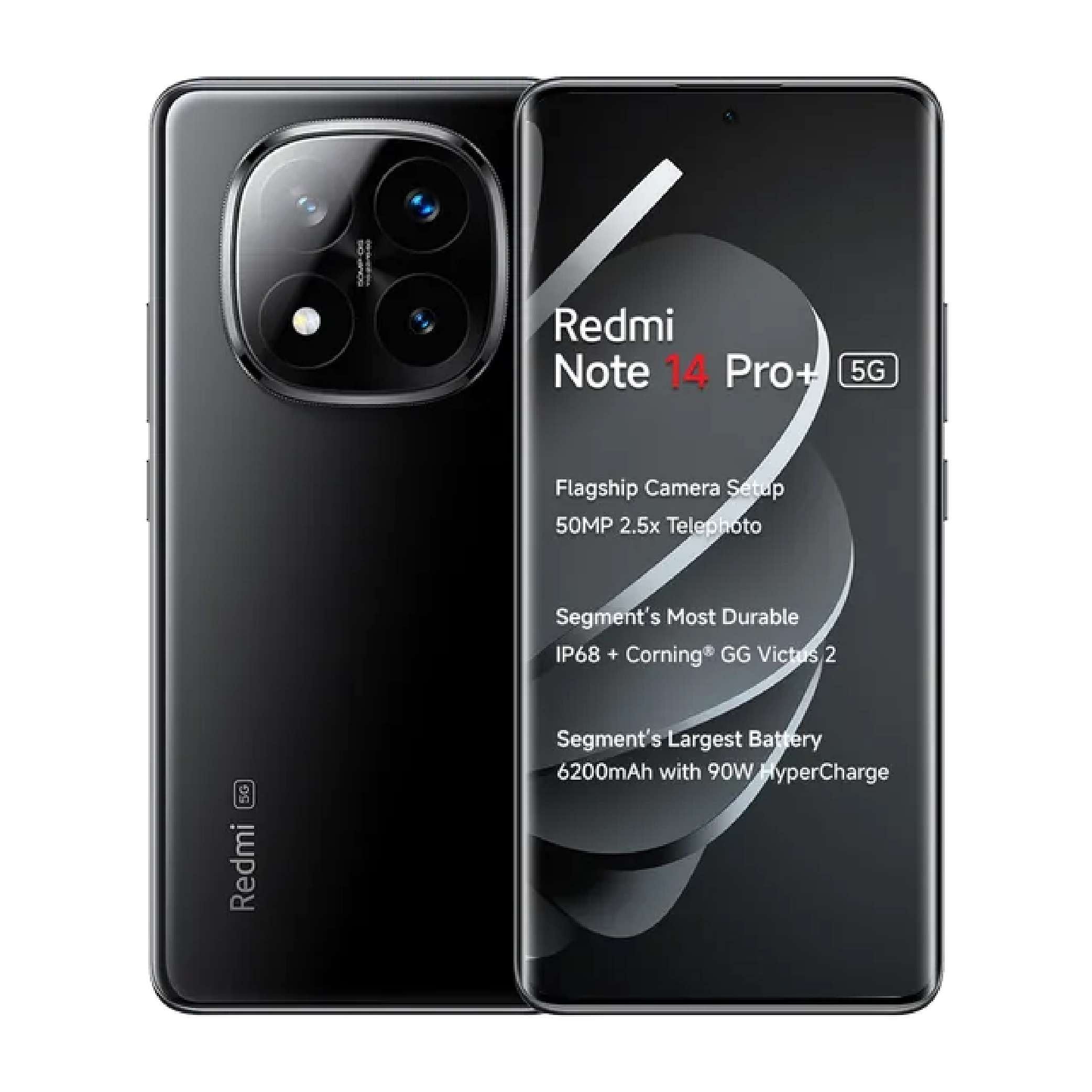 Redmi Note 14 Pro+ 5G 8GB 256GB Titan Black - Mobile Phone | Buy online on ZillyBuy