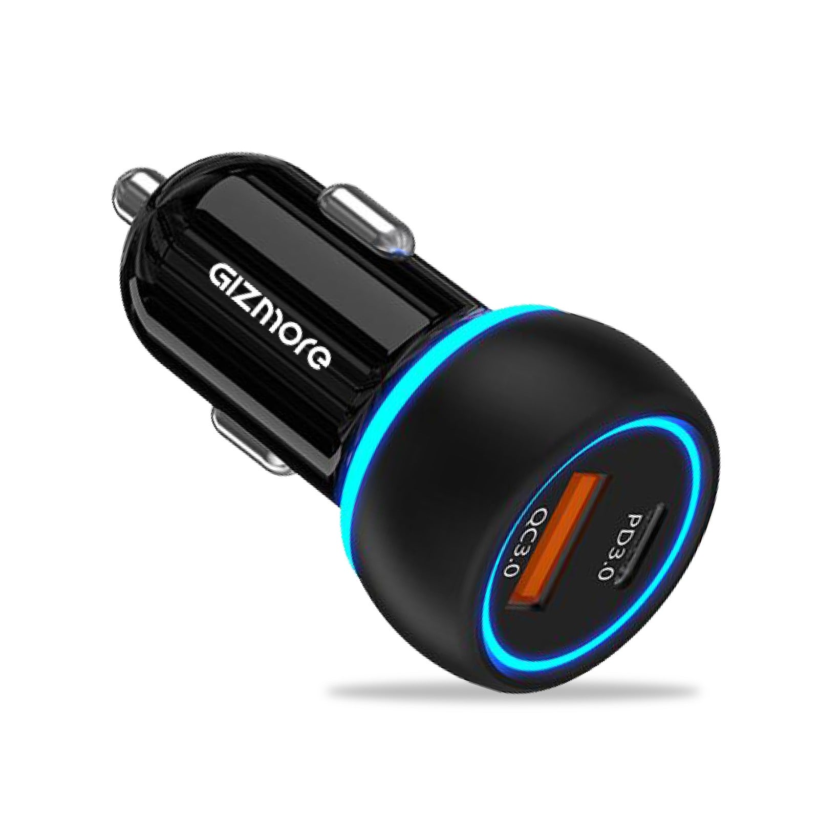 Gizmore CC 706 CarBolt Max 65W Superfast Car Charger (PD 35W + QC 30W) | Multi-Protocol | PPS | Type-C & USB Output | Alloy Metal Body | LED Indicator | SVOOC | Quick Charge