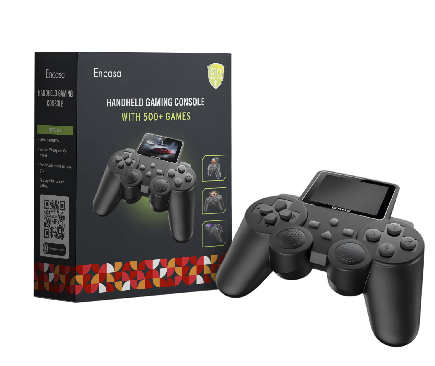 Encasa S10 Handheld Gamepad Play, Recharge, Connect & Enjoy - Gaming Controller | Buy online on ZillyBuy