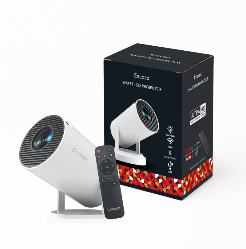 Encasa HY300 Smart Projector | 1080p | 5G WiFi | Bluetooth - Projector | Buy online on ZillyBuy