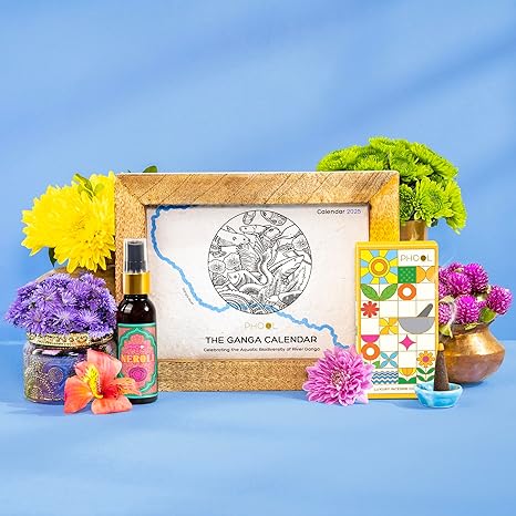 Phool New Year Ganga Calendar box 1 set - Pooja Needs | Buy online on ZillyBuy