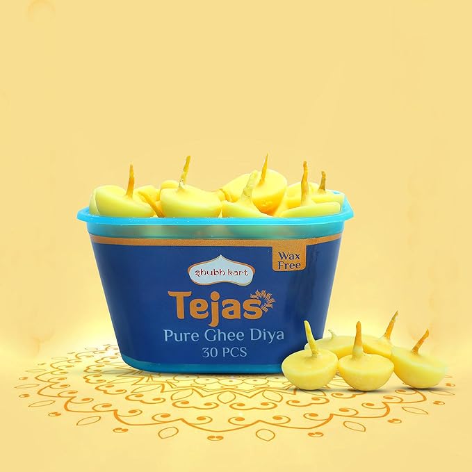 Ghee Diya Batti (Wicks) by Shubhkart 1 pack (30 pieces) - Pooja Needs | Buy online on ZillyBuy