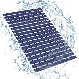 Eurotex Anti Slip Shower Mat for Bath, Kitchen, Pool and Wet Area, Skid Proof (PVC, 43x61 cm, Blue) - Hardware, Tools and Home Safety | Buy online on ZillyBuy