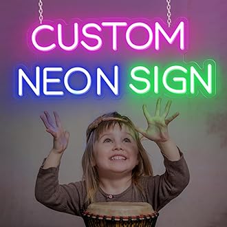 Personalized LED Neon Light for Bedroom, Birthday, Party, Wall Decor - Neon Name Sign Customizable - Hardware, Tools and Home Safety | Buy online on ZillyBuy