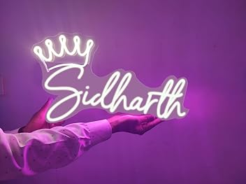 Eurotex Personalized LED Signs - Personalized LED Name Light for Bedroom, Living room, Office, Birthday, Party, Wall Decor - LED Name Sign Personalizable - Hardware, Tools and Home Safety | Buy online on ZillyBuy