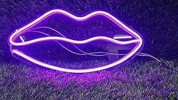 fabsouk Kiss Neon Signs Kids Room Decor Purple Led Neon Sign Plug in Wall Light Party Supplies Girls Boy Room Decor Neon Light Sign for Bedroom Wall Decor (13x7 in) - Hardware, Tools and Home Safety | Buy online on ZillyBuy