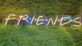 fabsouk Friends Neon Signs LED Neon Signs Light LED Art Decorative Sign - Wall Decor/Table Decor, Home Decor for Party Kids Room Living Room House Bar Pub Hotel Beach (30x6 in) - Hardware, Tools and Home Safety | Buy online on ZillyBuy