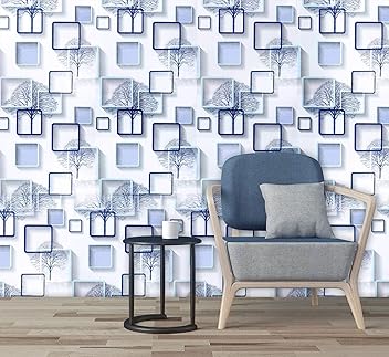 Eurotex Peel and Stick Wallpaper 17.71 in X 9.84 ft Self-Adhesive Removable Blue Abstract Wallpaper Decorative Wall Covering Vintage Wood Panel Interior Film for Home and Furniture Renovation - Hardware, Tools and Home Safety | Buy online on ZillyBuy