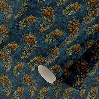 Eurotex Wall Paper for Wall Decor, Non Adhesive Wallpaper for Walls Living Room, Bedroom (53 x 1000 cm, Roll 57sqft, Blue Morpank Design) - Hardware, Tools and Home Safety | Buy online on ZillyBuy