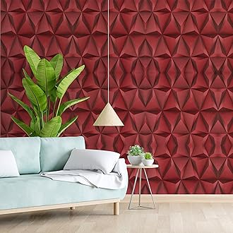 Eurotex Wall Paper for Wall Decor, Non Adhesive Wallpaper for Walls Living Room, Bedroom (53 x 1000 cm, Roll 57sqft, Red Cubes 3D Design) - Hardware, Tools and Home Safety | Buy online on ZillyBuy