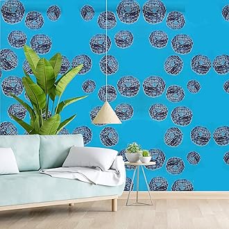 Eurotex 3D Modern Design Wall Paper for Wall Decor use as Wall Covering for Living Room, Living Room, Walls Sky Blue Color Wallpaper (Roll 57 sq ft) 30402. - Hardware, Tools and Home Safety | Buy online on ZillyBuy