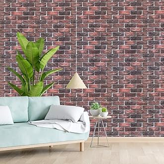 Eurotex PVC Self-Adhesive 3D Brick Design Wallpaper, 57 sq. ft - Hardware, Tools and Home Safety | Buy online on ZillyBuy