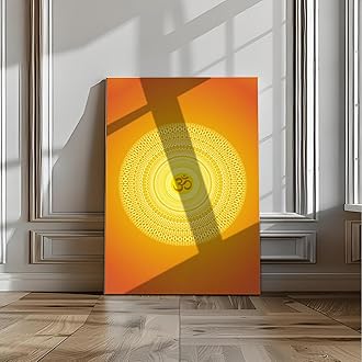 Eurotex Beautiful Om Painting for Wall Decoration Canvas Printed Om Wall Art for Vastu Framed Rectangular Om Wall Painting for Living Room Bedroom Office Gift (12x18 Framed) - Hardware, Tools and Home Safety | Buy online on ZillyBuy