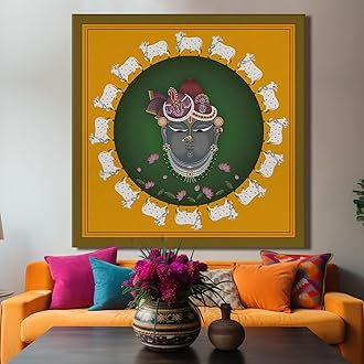 fabsouk Large Wall Painting for Living Room Decor Big Canvas Art Indian Ethnic Traditional Wall Art Large Size For Living Room, Bedroom, Office decor & Gifting (Elephant Ethnic, 18x18, Framed) - Hardware, Tools and Home Safety | Buy online on ZillyBuy