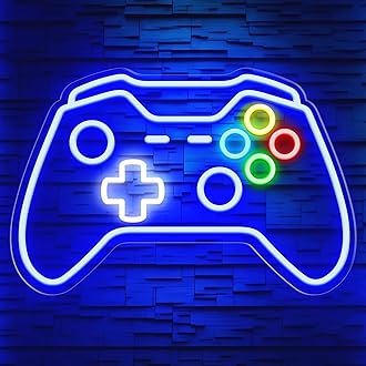 Eurotex Gamer Neon Sign Board for Gamer Room Decor, Dimmable Colorful Led Gaming Neon Signs for Boys Room | Valentine Gift for Boys - Hardware, Tools and Home Safety | Buy online on ZillyBuy