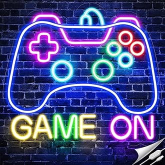 Eurotex Game Zone Neon Signs Board for Gamer Room Decor, Gaming Light Neon Sign Board for Wall Decor, Bedroom, Game Room, Led Signs Gamer Gifts for Gamer, Boys, Teens, Men, Friends - 15.7x5.9in - Hardware, Tools and Home Safety | Buy online on ZillyBuy