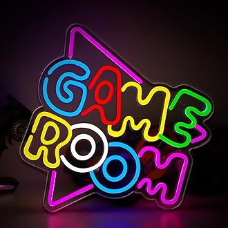Eurotex Gamer Neon Sign for Game Room Decor, Game On Neon LED Sign Board for Gamer Wall Decor, Gaming Neon Light Sign for Teen Bedroom Decor, Gamer Gifts for Boys, Teen, Men, Kids - Hardware, Tools and Home Safety | Buy online on ZillyBuy
