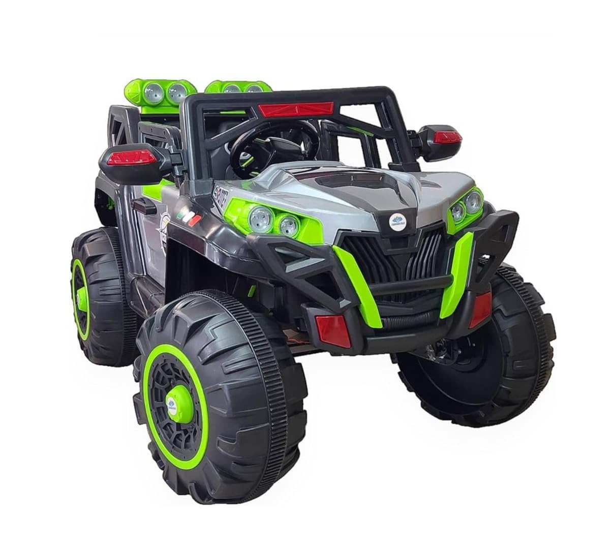 Don't cry toys 2188 Monster Wheel Big Size 4x4 Electric Jeep for Kids Jeep Battery Operated Ride On (Silver) - Toys and Games | Buy online on ZillyBuy