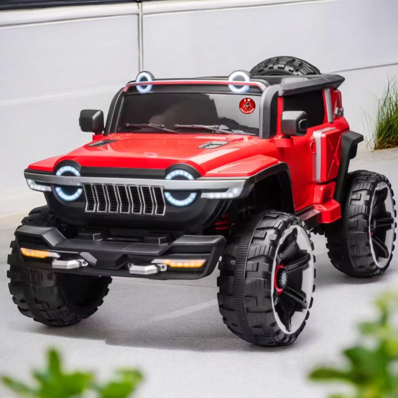 JN Creations Kids Ride on 4X4 Heavy Duty Jumbo Jeep WN-1166 (RED) - Toys and Games | Buy online on ZillyBuy